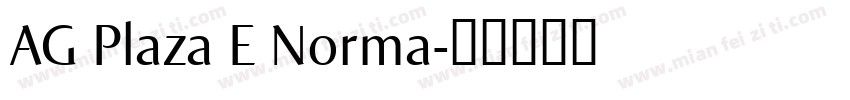 AG Plaza E Norma字体转换
